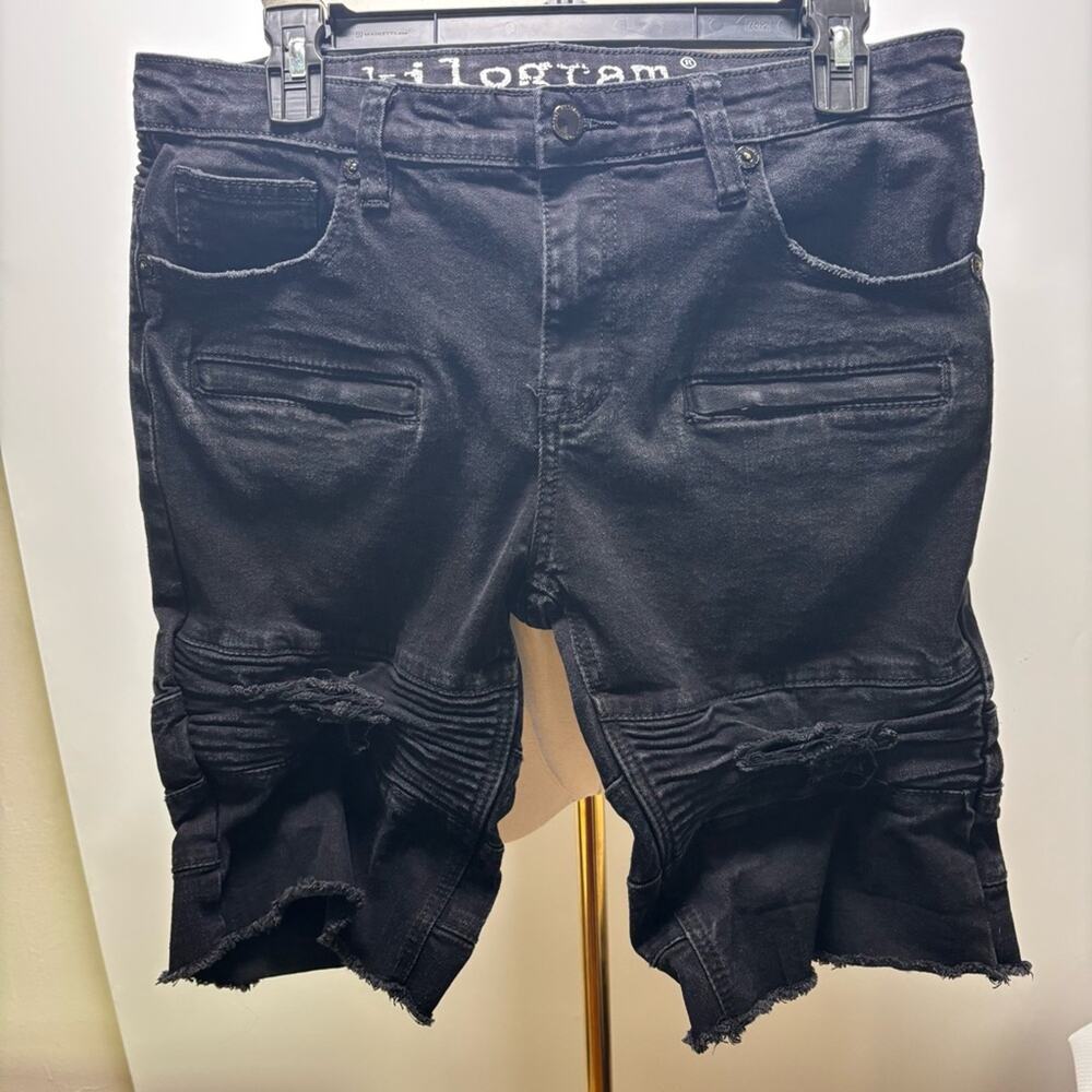 Kilogram Distressed Rough Hem Denim Jean Shorts Size 34